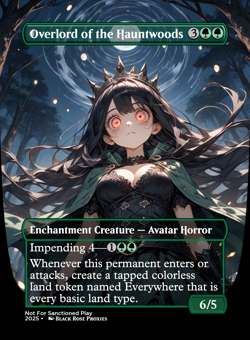 Overlord of the Hauntwoods - MTG Anime Custom - Playtest - Image 1