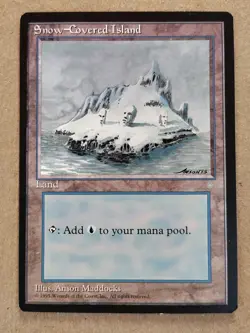 Magic The Gathering. Ice Age. Lot of 5 Snow Covered Lands! 1 Each. NM-VG. MTG - Image 4