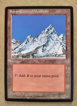 Magic The Gathering. Ice Age. Lot of 5 Snow Covered Lands! 1 Each. NM-VG. MTG - Image 5