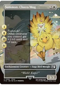 Summon: Choco/Mog (Borderless) Final Fantasy Regular MTG Magic - Image 1