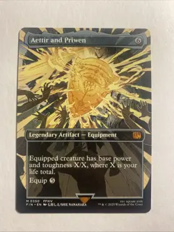 Magic MTG Final Fantasy Aettir and Priwen (Borderless) Regular 0350 NM - Image 1