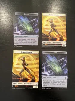 Human Soldier 0002 Lander 0008 Token X4X NM/M Edge of Eternities EOE Magic MTG - Image 1