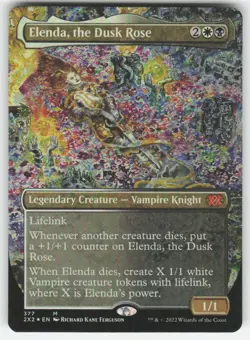 MTG - Elenda, the Dusk Rose (Borderless) 377 Double Masters 2022 NM FOIL - Image 1