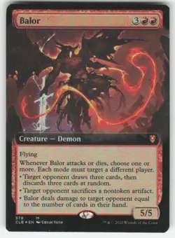 MTG - Balor (Extended Art) 578 Commander Legends: Battle for Baldur's Gate NM F - Image 1