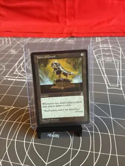Vintage 1998 MTG Stronghold Horn Of Greed Card NM - Image 3