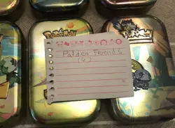 Pokemon Paldea Friends Mini Collector Tins Set - EMPTY, NO CARDS) Set of 6 - Image 3