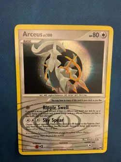 Pokemon TCG Arceus Platinum Arceus Subset AR5 Holo Rare LP Swirl - Image 1