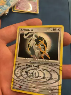 Pokemon TCG Arceus Platinum Arceus Subset AR5 Holo Rare LP Swirl - Image 2