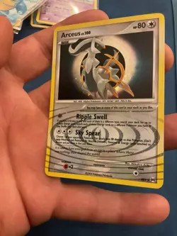 Pokemon TCG Arceus Platinum Arceus Subset AR5 Holo Rare LP Swirl - Image 3