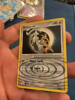 Pokemon TCG Arceus Platinum Arceus Subset AR5 Holo Rare LP Swirl - Image 4