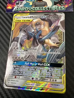 Pokemon TCG Lucario Melmetal GX Card 120/214 Unbroken Bonds Full Art Near Mint! - Image 2