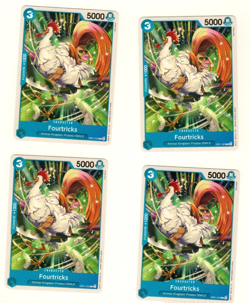Set Of 4 Fourtricks Animal Kingdom Pirates EB01-025 One Piece Trading Card - Image 1