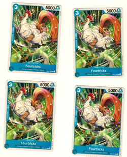 Set Of 4 Fourtricks Animal Kingdom Pirates EB01-025 One Piece Trading Card - Image 3