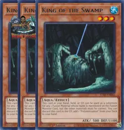 Yugioh! 3x King of the Swamp JUSH-EN046 Rare 1st Ed NM - Image 1