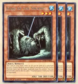 Yugioh! 3x King of the Swamp JUSH-EN046 Rare 1st Ed NM - Image 1