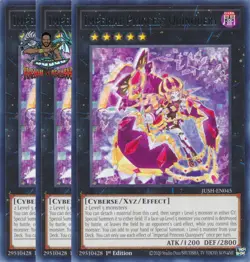 Yugioh! 3x Imperial Princess Quinquery JUSH-EN045 Rare 1st Ed NM - Image 1