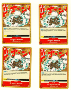 Set Of 4 Dragon Breath Revolutionary Army OP07-017 One Piece Trading Card - Image 1