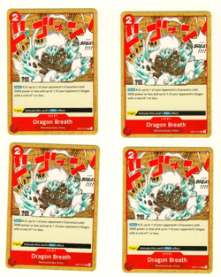 Set Of 4 Dragon Breath Revolutionary Army OP07-017 One Piece Trading Card - Image 3