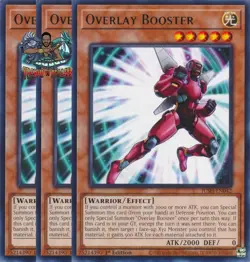 Yugioh! 3x Overlay Booster JUSH-EN042 Rare 1st Ed NM - Image 1