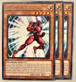 Yugioh! 3x Overlay Booster JUSH-EN042 Rare 1st Ed NM - Image 1