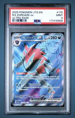 N's Zoroark ex 175/159 Pokemon TCG Journey Together Ultra Rare Card - PSA 9 - Image 1