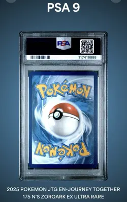 N's Zoroark ex 175/159 Pokemon TCG Journey Together Ultra Rare Card - PSA 9 - Image 2