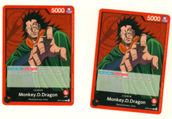 Set Of 2 Monkey D Dragon Revolutionary Army OP07-001 One Piece Trading Card - Image 3