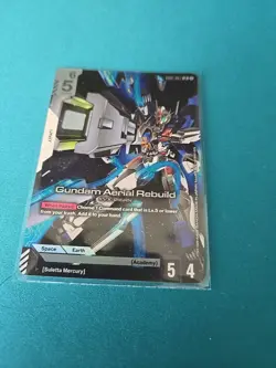 Gundam Card Game GD01-067 Gundam Aerial Rebuild LR Foil - Image 1