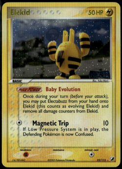 Elekid Reverse Holo 23/115 ex Unseen Forces 2005 LP Pokemon Card - Image 1