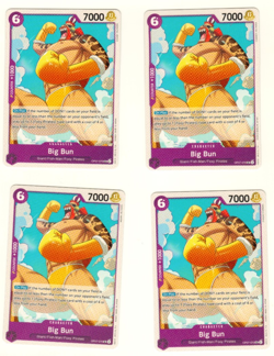 Set Of 4 Big Bun Foxy Pirates OP07-070 One Piece Trading Card - Image 3