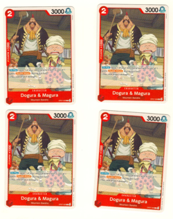 Set Of 4 Dogura Magura Mountain Bandits OP07-009 One Piece Trading Card - Image 3