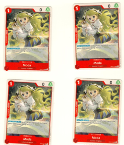Set Of 4 Moda Lulucia Kingdom OP07-014 One Piece Trading Card - Image 1