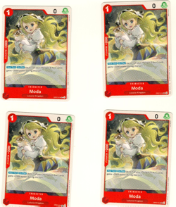 Set Of 4 Moda Lulucia Kingdom OP07-014 One Piece Trading Card - Image 3