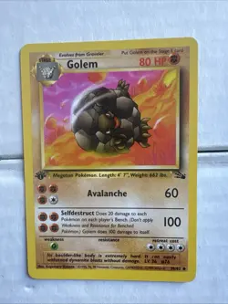 Pokemon TCG Golem Fossil 36, Regular 1st Edition Uncommon Card - Image 1