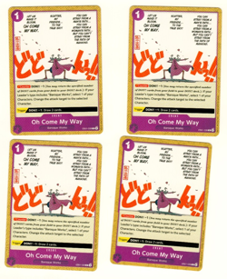 Set Of 4 Oh Come My Way Baroque Works EB01-038 One Piece Trading Card - Image 1