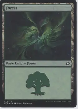 MTG Edge of Eternities #275 Forest FOIL (0275) Near Mint or Better tcg - Image 1