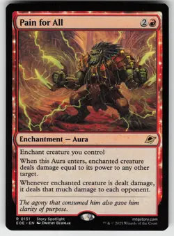 MTG Edge of Eternities #151 Pain for All Near Mint or Better tcg - Image 1