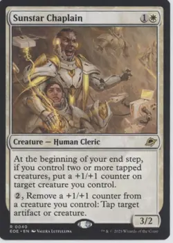 MTG Edge of Eternities #40 Sunstar Chaplain Near Mint or Better tcg - Image 1