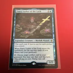 MTG Throne of Eldraine Emry, Lurker of the Loch Foil 043/269 NM Rare - Image 1