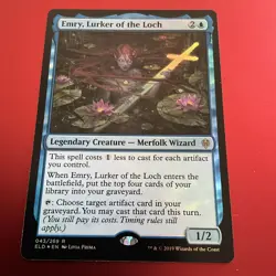 MTG Throne of Eldraine Emry, Lurker of the Loch Foil 043/269 NM Rare - Image 2