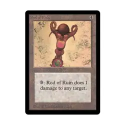 WOTC MtG Beta Rod of Ruin (U) Fair - Image 1