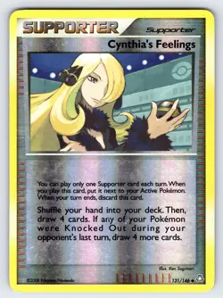 Cynthia's Feelings 131/146 2008 Legends Awakened Pokemon Card Reverse Holo - Lp - Image 1