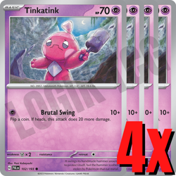 4x Tinkatink 102/193 x4 - Paldea Evolved - Pokemon TCG - Common - Playset - Image 1