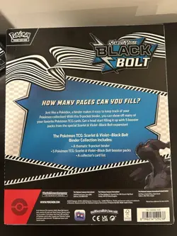 Sealed Pokemon TCG Scarlet and Violet Black Bolt Binder Collection - 2 Available - Image 2