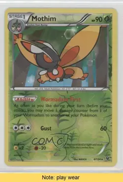 Mothim Reverse Foil Pokemon XY Fates Collide #4 READ 2f4 - Image 1