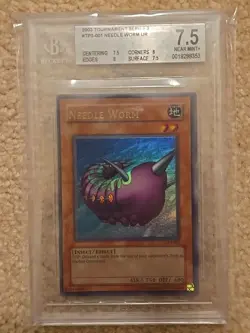 Yu-Gi-Oh! Needle Worm Ultra Rare TP3-001 2003 BGS 7.5 TOURNAMENT PACK 3 YUGIOH - Image 3