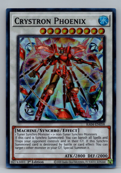 Yugioh Crystron Phoenix RA04-EN0538 Super Rare Foil - NM - Image 1