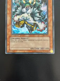 YUGIOH ZABORG THE THUNDER MONARCH SUPER RARE AST-023 1ST EDITION PLAYED - Image 4