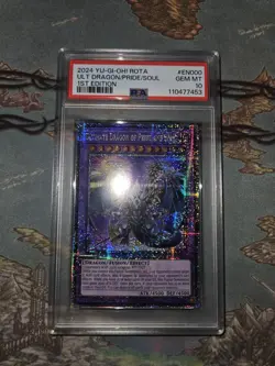 Yugioh Ultimate Dragon of Pride and Soul ROTA-EN000 1st Quarter Century PSA 10 - Image 1