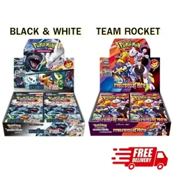 BLACK & WHITE x1 / TEAM ROCKET x1 Booster Pokemon Pack Sealed Card Box Thai - Image 1